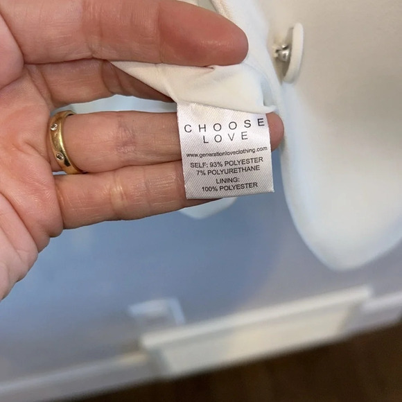 Generation Love  Madison Ruched Sleeve Blazer White - Picture 7 of 8